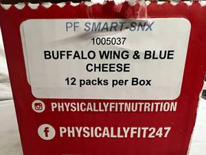 lot 123 image: 12 Bags of Smart-Snx Crispy Protein Bites - Buffalo Blue Cheese
