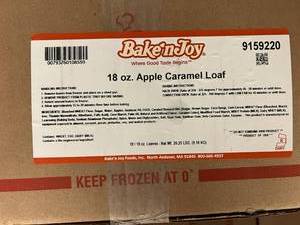 B. 6x 18oz Apple Carmel Loaf-Ready To Bake