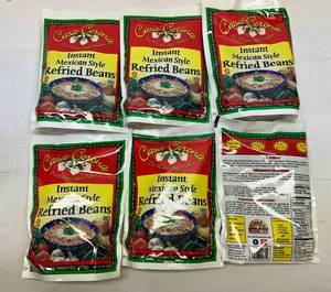6x 6oz Instant Mexican Style Refried Beans-Casa Corona