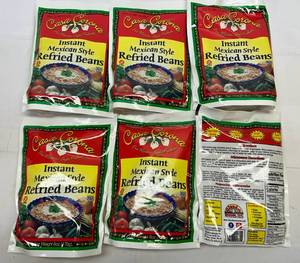6x 6oz Instant Mexican Style Refried Beans-Casa Corona