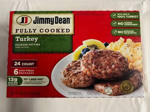 A. 24ct Jimmy Dean Turkey Sausage Patties