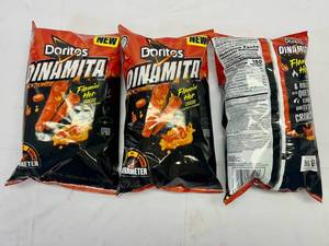 3x 9oz Doritos Dinamita Sticks-Flamin Hot Queso