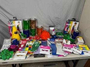 Large Lot of New Party Supplies, Dress Up Accessories