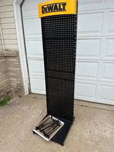 Dewalt Metal Pegboard Display  Tool Storage - Removable Logo