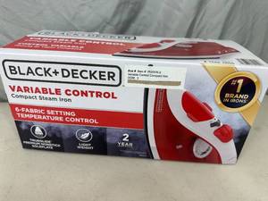 New Black & Decker Variable Control Compact Steam Iron