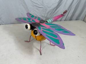 New Handmade Recycled Metal Art Dragonfly