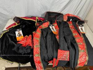 3 New Adult Pirate Halloween Costume  Jackets - Retail $90