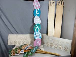 Assorted New and Pre-Owned Easter Signs