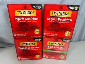 200 New Bags of Twinings English Breakfast Pure Black Tea