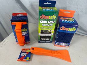 New Citrusafe Grill Soap, Grill Scrub Brushes, Scraper