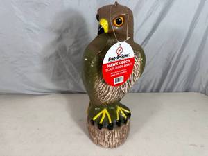 New Bird-B-Gone Hawk Decoy to Scare Birds and Rodents