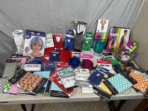 Large Lot of New Party Supplies, Dress Up Accessories