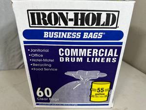 New Box of 60 Commercial Drum Liners 55 Gallon