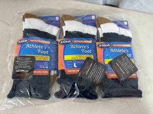 3 New Pair Dr Scholls Athletes Foot Socks