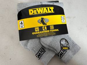 4 New Pairs Dewalt Work Socks