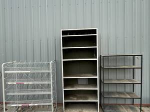 3 Metal Shelves