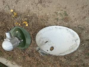 Pair of Vintage Metal Lights