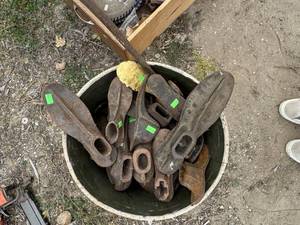 Bucket of Vintage Shoe Repair Items