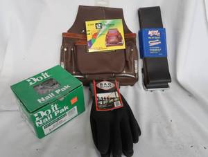 NEW LEATHER TOOL BELT AND POUCH PLUS