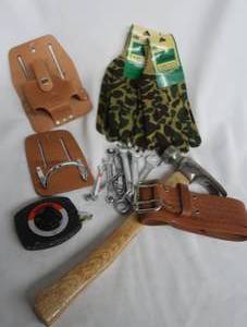 LEATHER BELT AND TOOL SLINGS  TOOLS