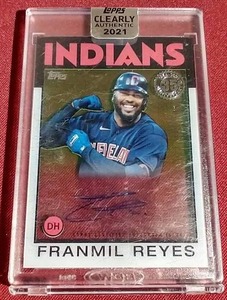 lot 1 image: 2021 Topps Clearly Authentic Franmil Reyes Autograph Card