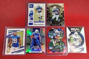 lot 6 image: (6) Jonathan Taylor Cards - Rookies, Prizms, Etc