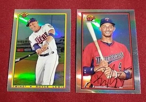 lot 12 image: (2) 2019 Bowman Royce Lewis Refractor Prospect Cards