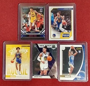 lot 15 image: (5) Jordan Poole Rookie Cards