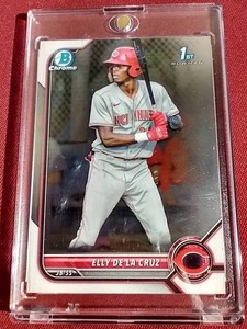 lot 25 image: 2022 Elly De La Cruz 1st Bowman Chrome Card