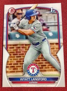 lot 30 image: 2023 Bowman Wyatt Langford 1st Bowman Card