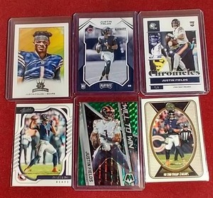 lot 33 image: (6) Justin Fields Cards - (3) Rookies