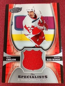 lot 34 image: Chris Chelios Game-Used Jersey Card