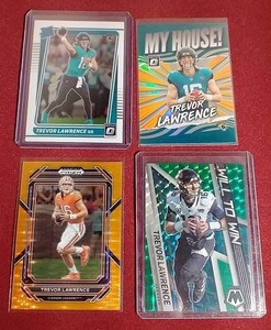 lot 44 image: (4) Trevor Lawrence Cards - Rookies, #d Prizm, Etc