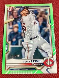 lot 47 image: 2020 Bowman Royce Lewis Green Prospect Card - #d399