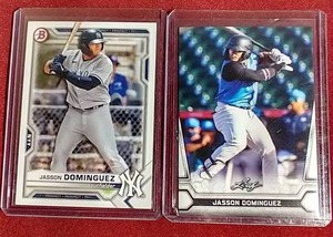 lot 51 image: (2) Jasson Dominguez Prospect Cards