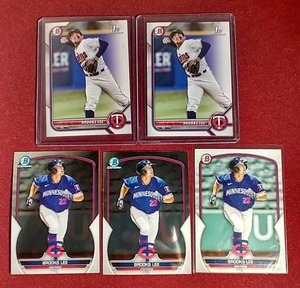 lot 65 image: (5) Brooks Lee Prospect Cards - (2) 1st Bowmans