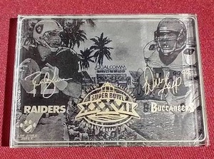 lot 68 image: Awesome 2003 Super Bowl XXXVII Glass Card
