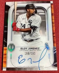 lot 71 image: 2022 Topps Tribute Eloy Jimenez Autograph Card - #d199