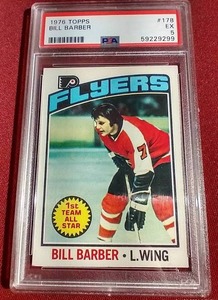 lot 86 image: 1976 Topps Bill Barber - PSA 5