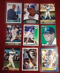 lot 88 image: (9) Ken Griffey Jr. Cards