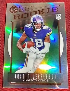 lot 92 image: 2020 Legacy Justin Jefferson Silver Prizm Rookie Card