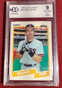 lot 94 image: 1990 Fleer Gary Carter Card - BCCG 9