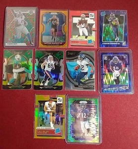 lot 95 image: (10) Football Rookie Cards - Mostly Prizms