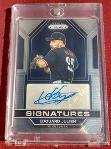 lot 96 image: 2023 Prizm Edouard Julien Autograph Card