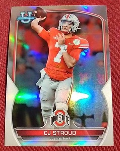 lot 97 image: 2022 Bowman University CJ Stroud Refractor Card