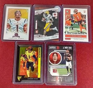 lot 100 image: (5) JaMarr Chase Rookie Cards