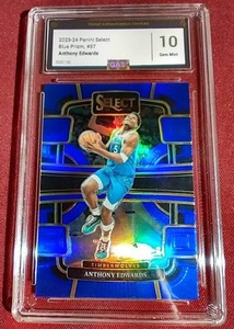 lot 107 image: 2023-24 Select Anthony Edwards Blue Prizm - GAS 10