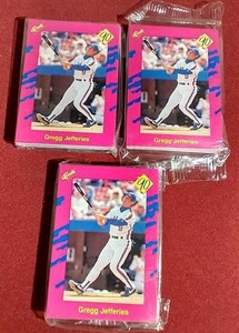 lot 115 image: (3) 1990 Classic Update Packs 1-22 - Larry Walker Rookie