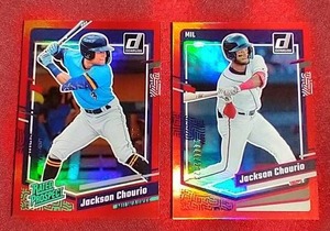 lot 133 image: (2) 2023 Donruss Jackson Chourio Prospect Cards - Both #d2023