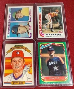 lot 134 image: (4) Vintage Nolan Ryan Cards